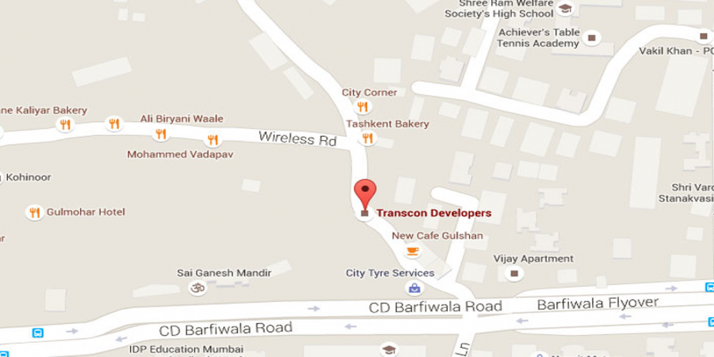 transcon tinseltown andheri west-Transcon Tinseltown map.png